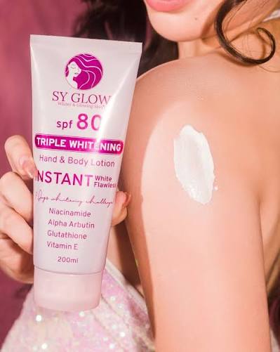 SY GLOW Triple Whitening Hand and Body Lotion SPF 80