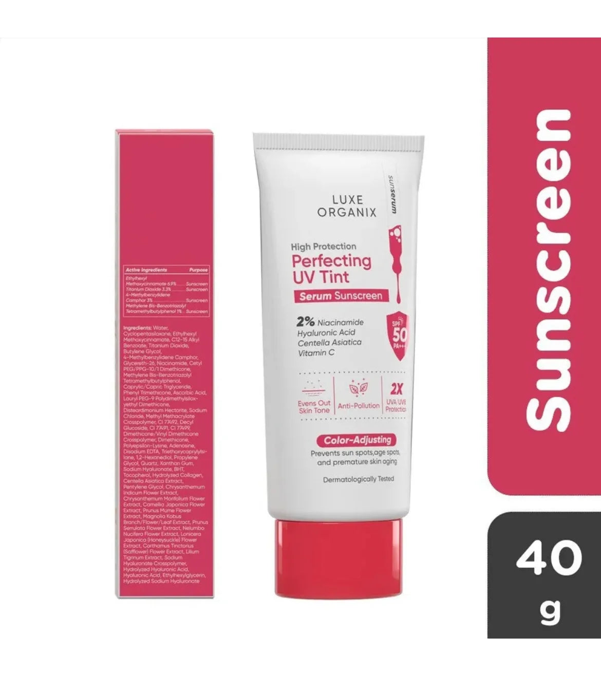 Luxe Organix Perfecting UV Tint Serum Sunscreen