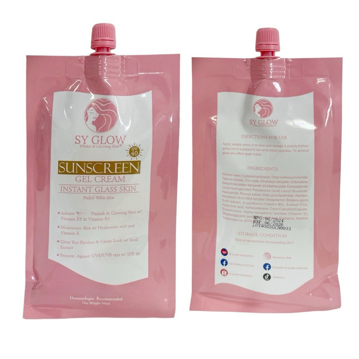 SY GLOW Sunscreen Gel Cream