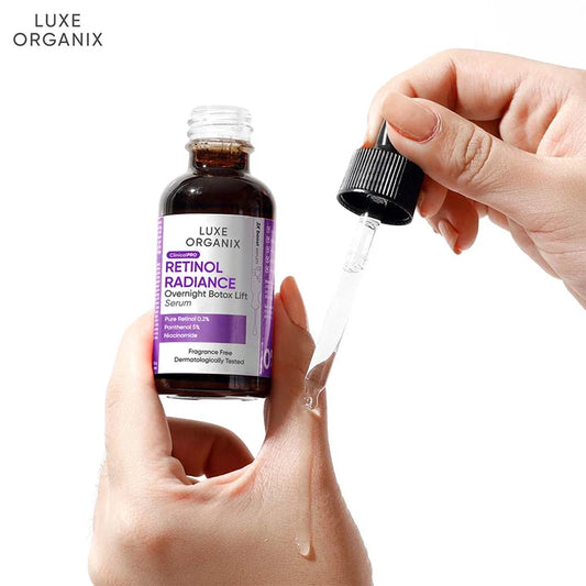 Luxe Organix Retinol + Radiance Overnight Botox lift serum