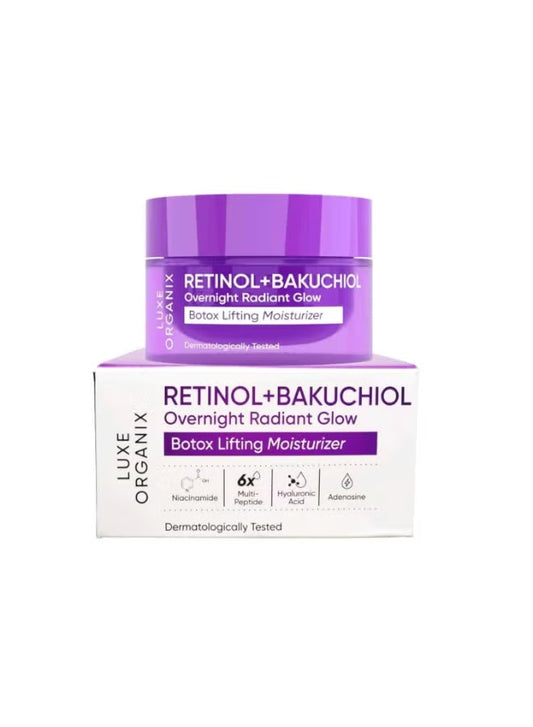 Luxe Organix Retinol+Bakuchiol Overnight Radiant Glow Moisturizer