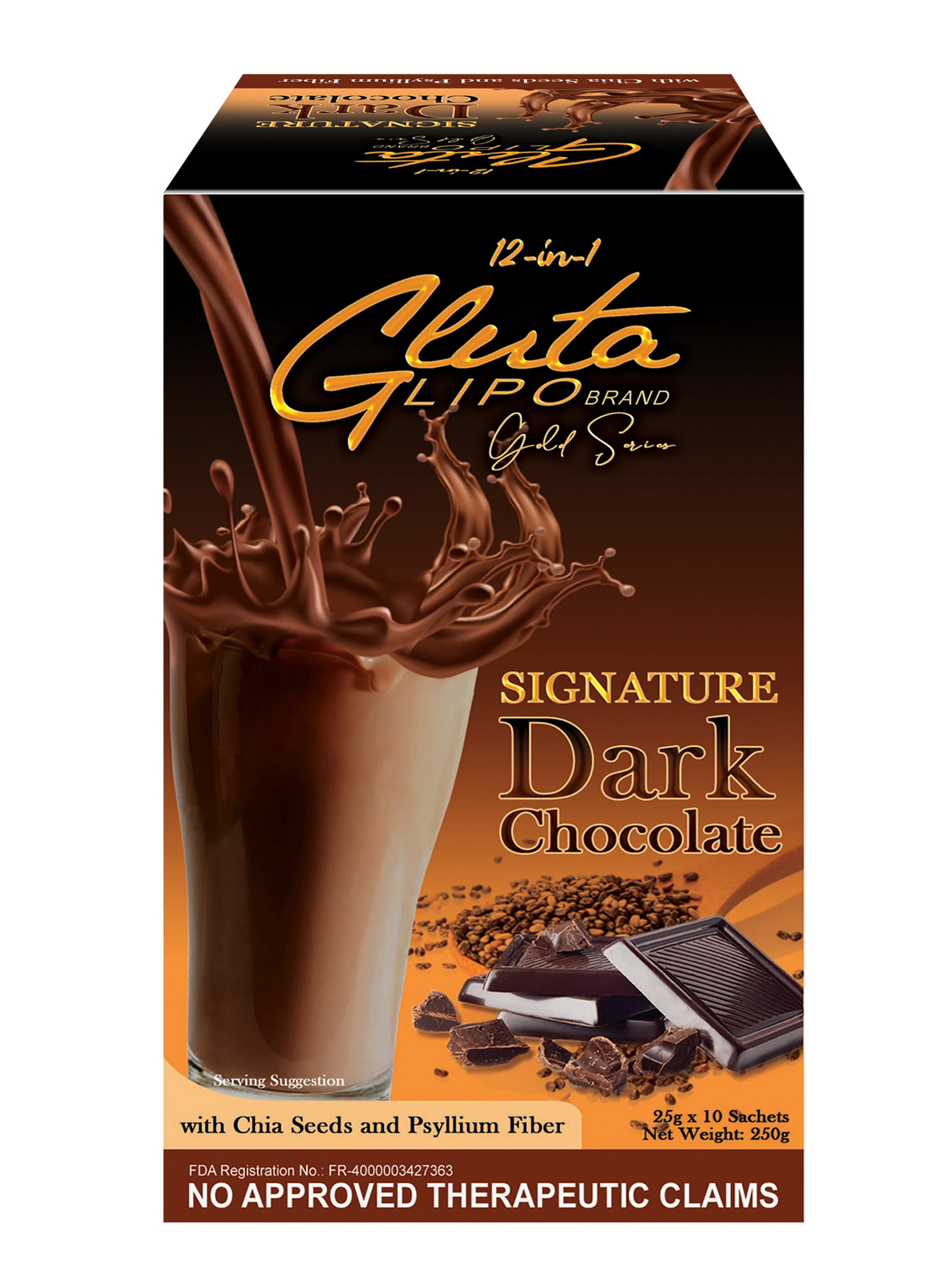 12 in 1 Glutalipo Dark Chocolate