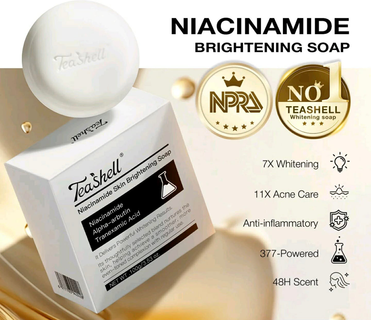 Tea Shell Niacinamide soap
