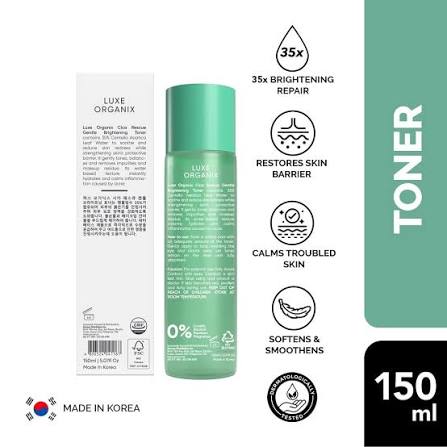 Luxe Organix Cica Rescue Gentle Brightening Toner